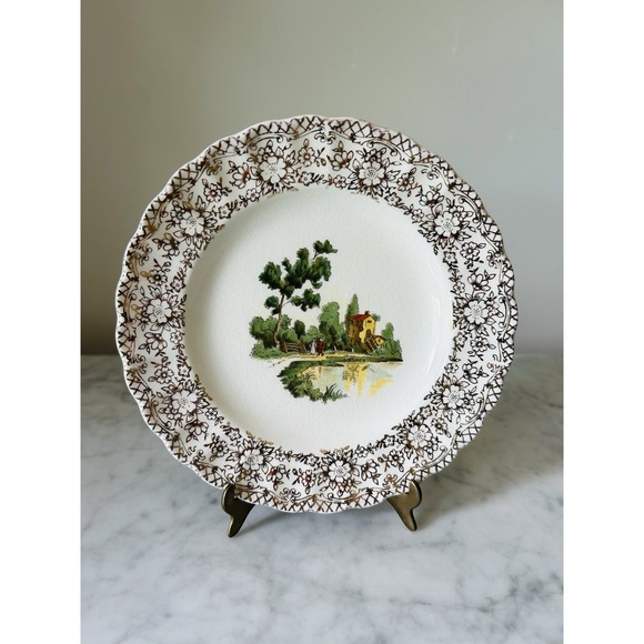 Other - Bread and butter plates American limoges Chateau France country Scene Plate Wall